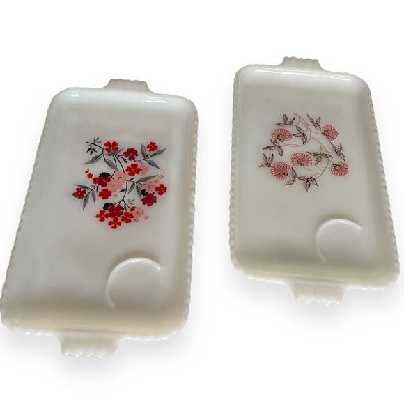 Anchor Hocking Fire King Primrose & Fleurette Snack PLATES ONLY - Picture 8 of 16